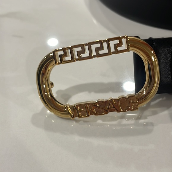 VERSACE Black Logo Belt - Picture 3 of 7